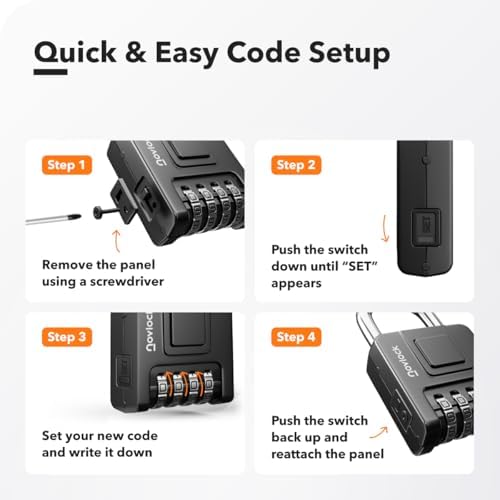 Combination Lock for Outdoor & Indoor, Weatherproof Combo Padlock