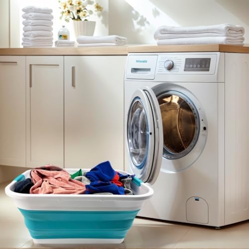 SAMMART 41L (10.8 gallon) Collapsible Plastic Laundry Basket - Foldable Pop U...
