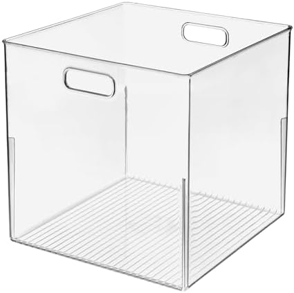 iDesign Pantry Storage Bin, Large Cube Organizer, Set of 2, Clear