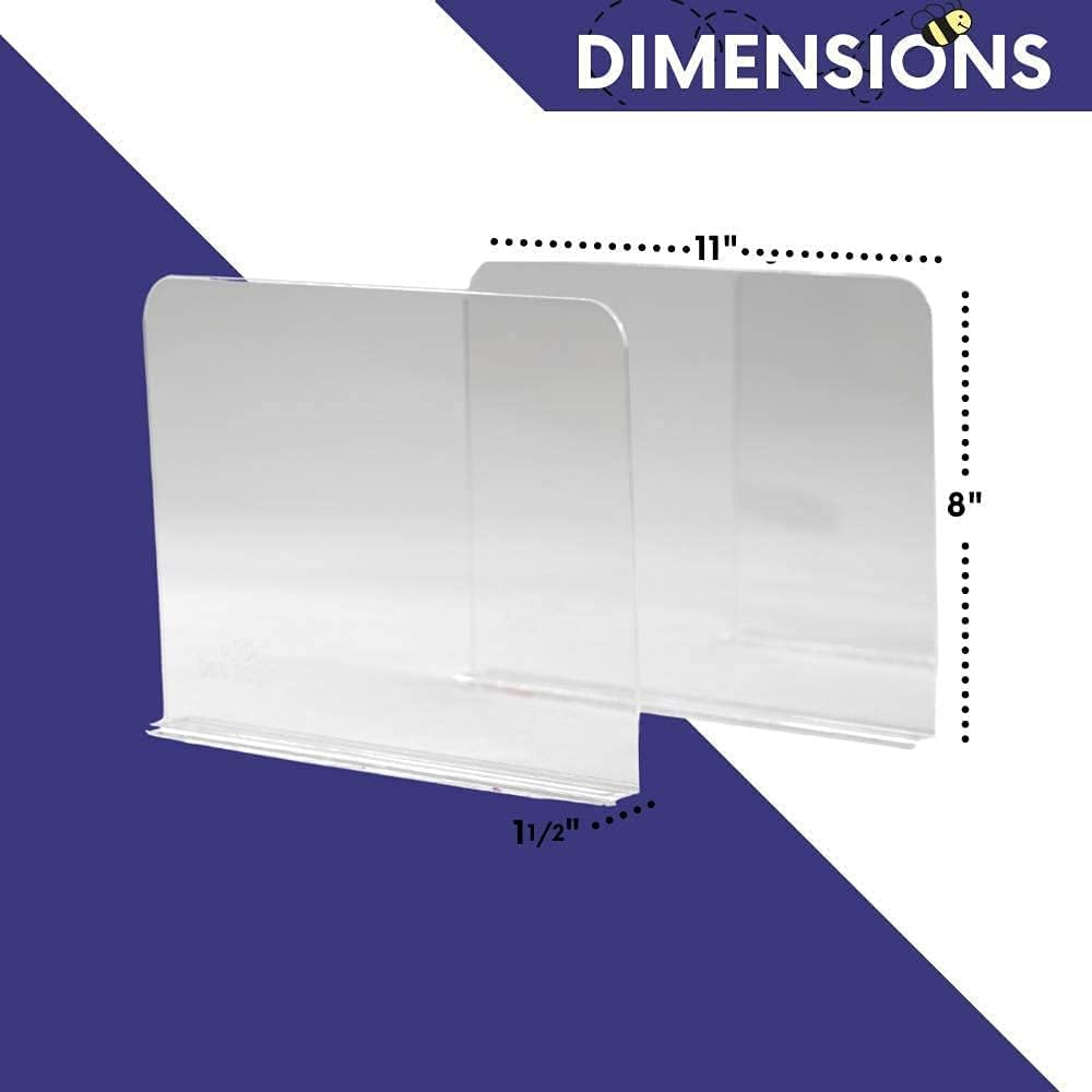 Bee Neat Closet Acrylic Shelf Dividers, Closet Organizer, 6 Pack, 8" x11 ⅝