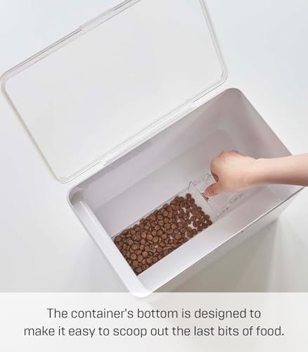 YAMAZAKI Home Tower Airtight Pet Food Storage Container - Cat And Dog Food Ho...