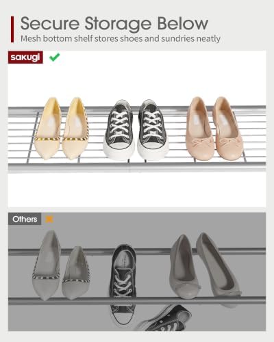 Sakugi Clothes Rack - Large-Capacity Clothing Racks for Hanging Clothes with ...