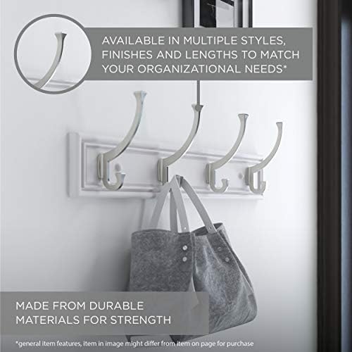 Liberty Hardware 129848 Wall Mounted Coat Rack with 5 Decorative Hooks, 27-In...
