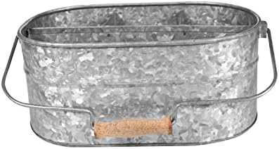Light & Pro Multipurpose Galvanized Rustic Farmhouse Caddy - Metal 4 Comp...