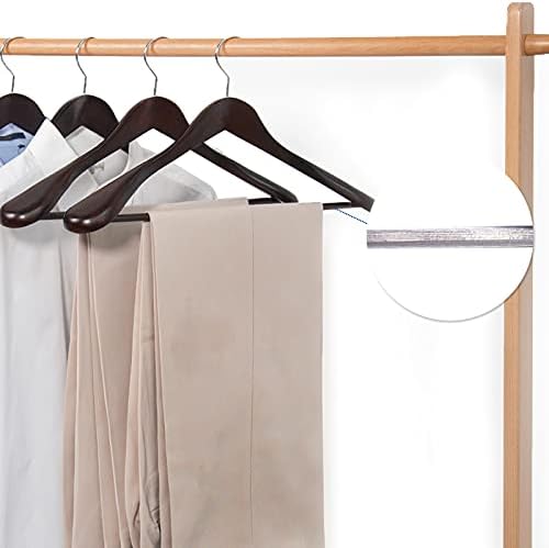 Nature Smile Luxury Mahogany Wooden Suit Hangers - 6 Pack - Wood Coat Hangers...