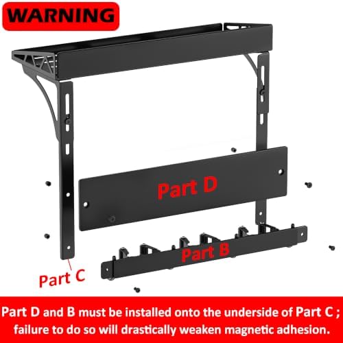 MUTUACTOR Heavy Duty Magnetic Broom Holder,Anti-slip Magnetic Tool Rack with ...