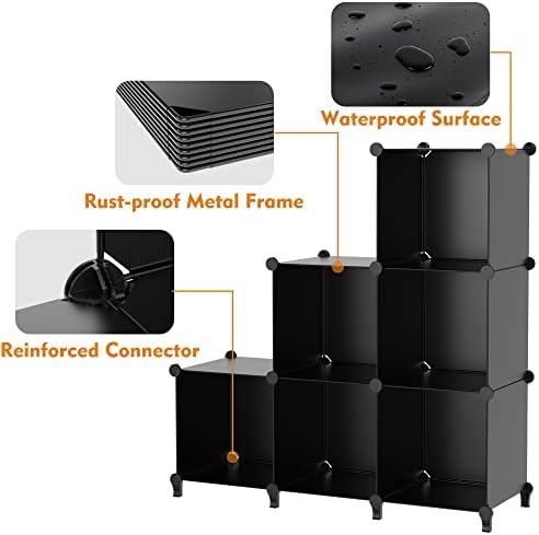HOMIDEC Closet Organizers and Storage, 9 Cube Storage Organizer, Black