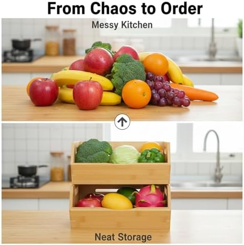 Bamboo Pantry Storage Bins