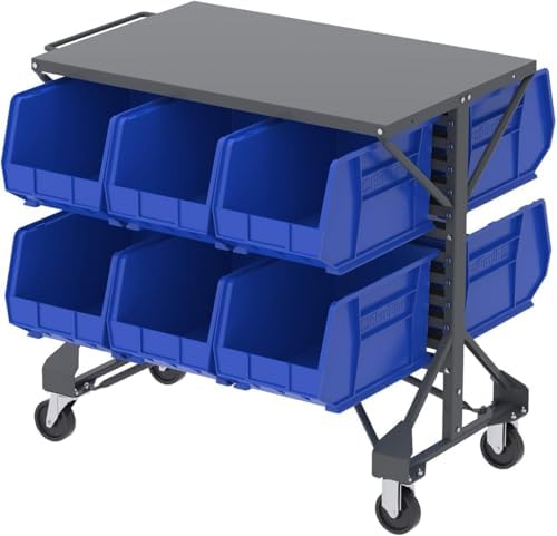 Akro-Mils 30260 AkroBins Plastic Storage Bins, 18"x11"x10", Bl...