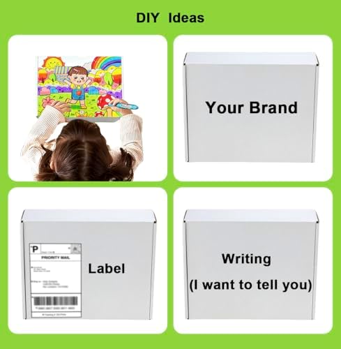 12x9x4 inches Shipping Boxes 20 Pack,TUKYLIL White Corrugated Cardboard Box,M...