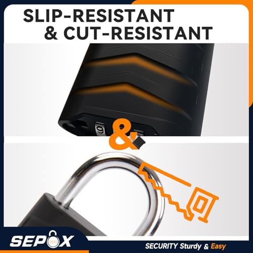 SEPOX® Large Padlock Combination Lock 2.2", 4 Big Digit Resettable, 4 Pcs