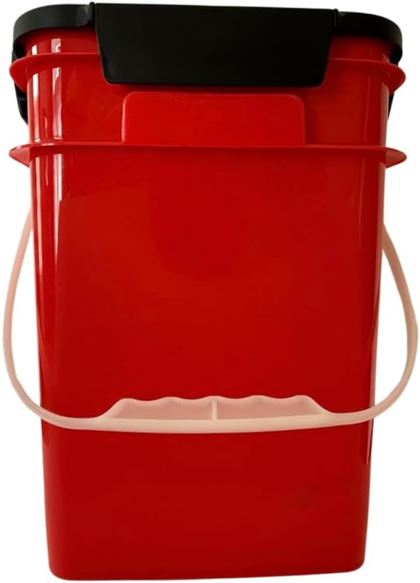 House Naturals 4 Gallon Square Food Grade Bucket Pail with Plastic Handles an...