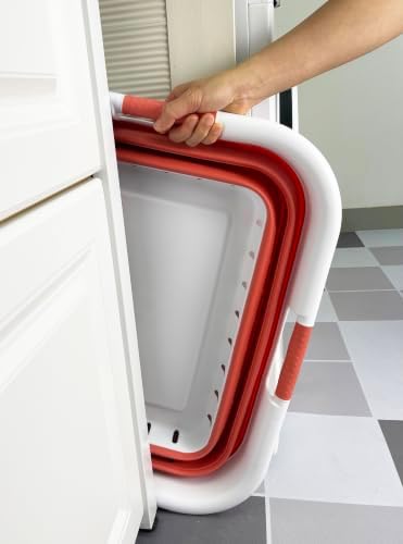 SAMMART Pack of 2 Collapsible Plastic Laundry Basket & Clothes Hamper, Co...