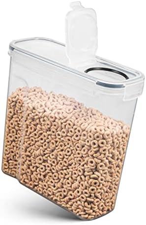 6 Pack Airtight Cereal Food Storage Container - BPA Free Plastic Kitchen and ...
