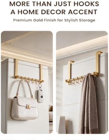 Heavy Duty Over The Door Hooks, Door Hooks Hanger Organizer for Hanging 2P