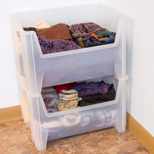 Akro-Mils 13017 Stack-N-Store Heavy Duty Stackable Open Front Plastic Storage...