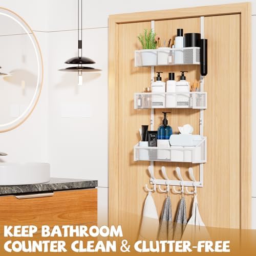 Kaiferty Over The Door Hooks Organizer, Coat Rack Over The Door Storage Hange...