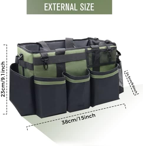SCAVATA Wearable Cleaning Caddy Organizer with Handle & Shoulder Straps f...