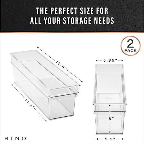 BINO | Plastic Storage Bins, Small | THE HANDLER COLLECTION | Multipurpose Or...