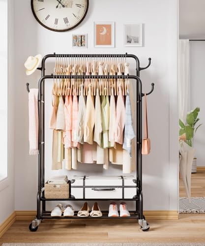 Homde Sturdy Garment Rack for Bedroom: 265 lbs Heavy Duty Clothes Organizer