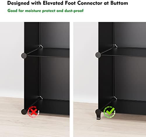 HOMIDEC Closet Organizers and Storage, 9 Cube Storage Organizer, Black