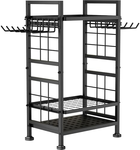 3 Tier Garden Tool Organizer, Garage Storage and Organization, Metal Yard Too...