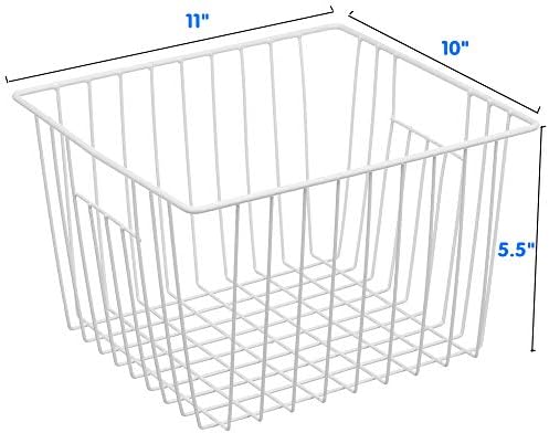 6 Pack Wire Storage Baskets for Organizing, Freezer Organizer Bins, Pantry Or...