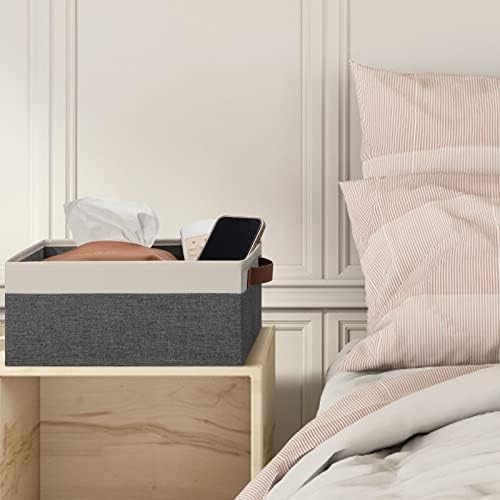 GhvyenntteS Small Fabric Storage Bins with Handles 6 Pack, 11.8" x 7.87&...