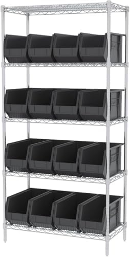 Akro-Mils 30265 AkroBins Plastic Storage Bins, 18"x8.25"x9", B...