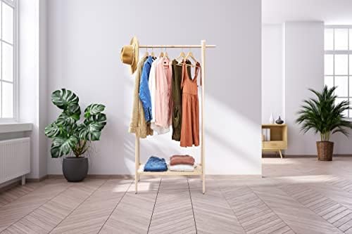 Pennsylvania Woodworks Handcrafted Maple Garment Rack - Sleek & Stylish C...