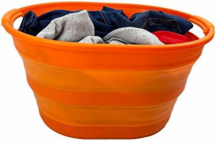 SAMMART 23L (6 Gallons) Collapsible Plastic Laundry Basket - Oval Tub/Basket ...