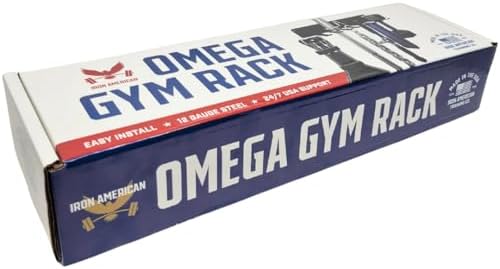IRON AMERICAN USA Omega Gym Storage Rack 9 OR 11 Hook Heavy-Duty Gym Wall Org...