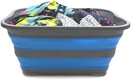 SAMMART 40L (10.5 gallon) Collapsible Plastic Laundry Basket -Pop Up Storage ...