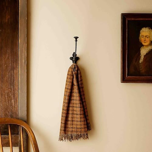 Mystic Colonial Rustic Cast Iron Wall Hooks – Heavy Duty Vintage Utility Hook...