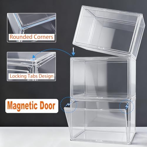 5 Pack XXX-Large Tall BootOrganizer, 17.3x13x13'' Acrylic Display Case