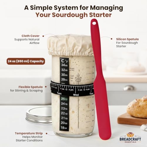 Banneton Bread Proofing Baskets Set Sourdough Starter Kit