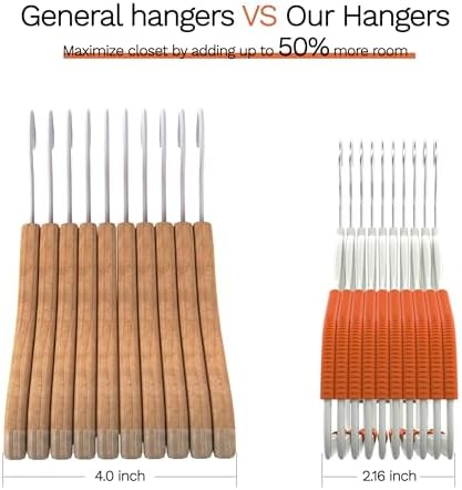60 Pack Heavy Duty Plastic Hangers, Non Slip Clothes Hangers with Rubber Pads...