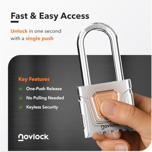 Outdoor Combination Lock, 2.3” Long Shackle, Weatherproof Padlock
