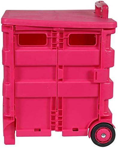 Everything Mary Collapsible Rolling Craft Cart with Lid – Folding Storage Cra...