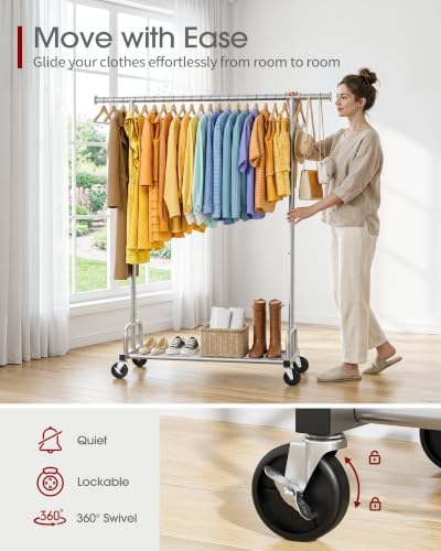 Sakugi Clothes Rack - Large-Capacity Clothing Racks for Hanging Clothes with ...
