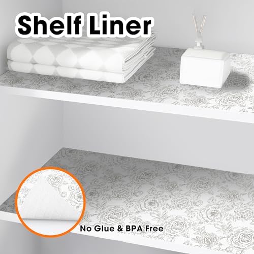 Drawer and Shelf Liner for Kitchen Cabinets Non-Adhesive Non-Slip