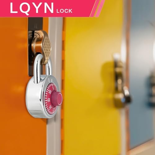 Combination Lock, LQYN Dial Combination Padlock, Pack of 48; Red