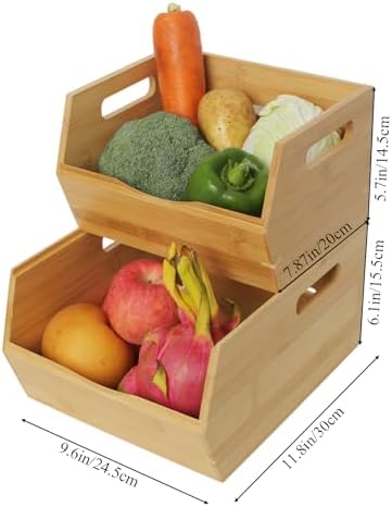 Bamboo Pantry Storage Bins