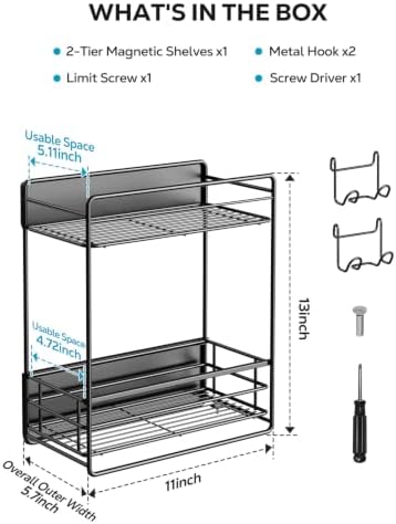 Nieifi Magnetic Shelves for Washing Machine, Magnetic Laundry Organizer