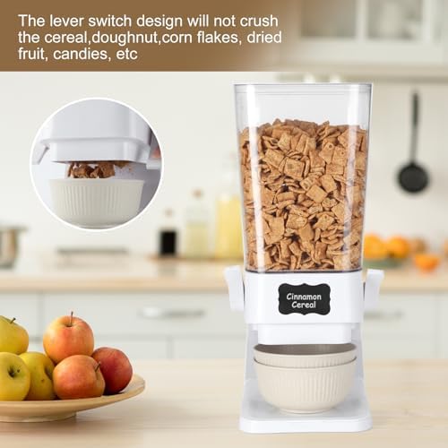 Cereal Dispenser Countertop with Cereal Bowls,16 Labels & Pen, Cereal Con...