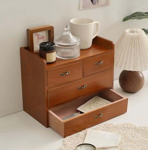 Xiaoyez Desk drawer organizer ，wooden desk organizer，desktop organizer with d...