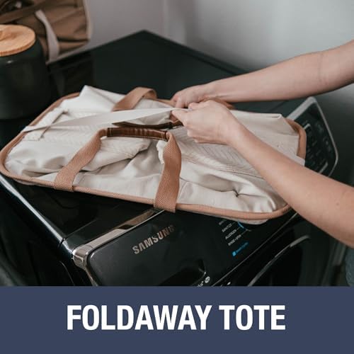 Collapsible Laundry Caddy LUXE (300D) - Navy Noir/Cream (2PK)
