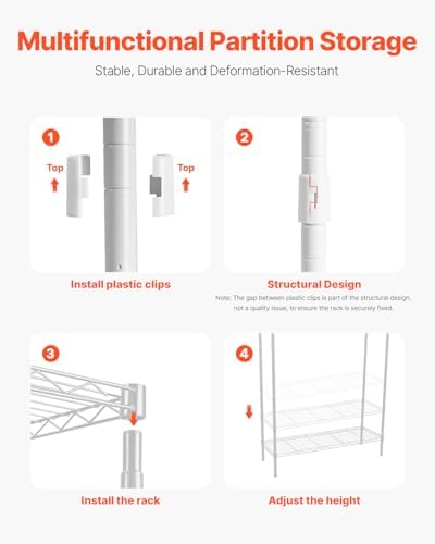 VEVOR Over the Washer and Dryer Storage Shelf, 5 Tier Laundry Room Drying Rac...