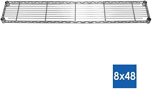 Shelving Inc. 8" d x 48" w x 84" h Chrome Wire Shelving with 4...