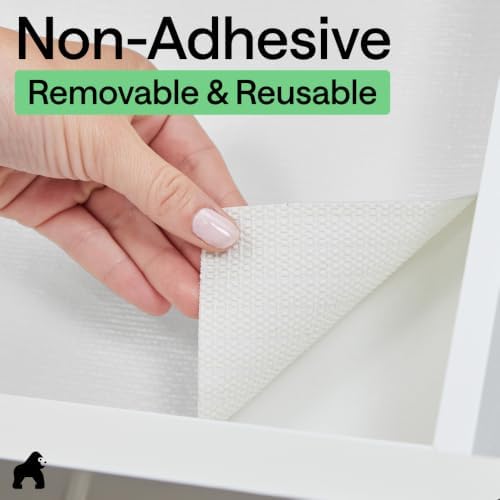 GORILLA GRIP Shelf Liner, Kitchen Drawer Protector, 20x240 White